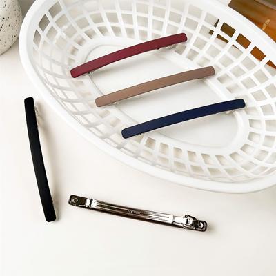 Einfache Matte Gerade Haarspange Vielseitige Pony Seitenhaarspangen Locken Federklemmen und Haarschmuck