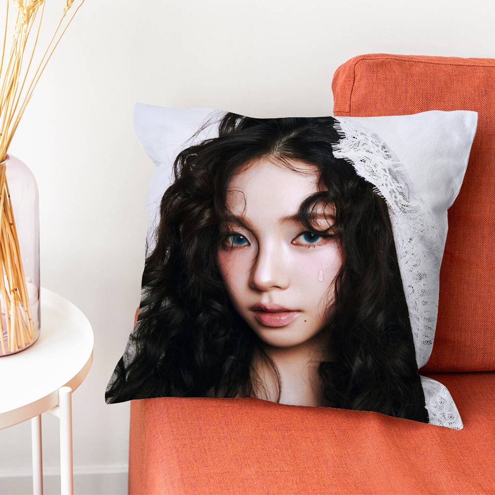KKarina AAespaes Pillow Case Plush Fabric Soft Pillowcase Double Sided Print Cushion Cover Household Gifts