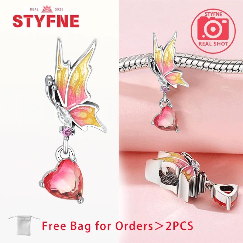 Original Charms Copper Red Butterfly Color Bowknot Beads Pendant Fit Diy Bracelet Necklace Jewelry Making Birthday Fine Gift