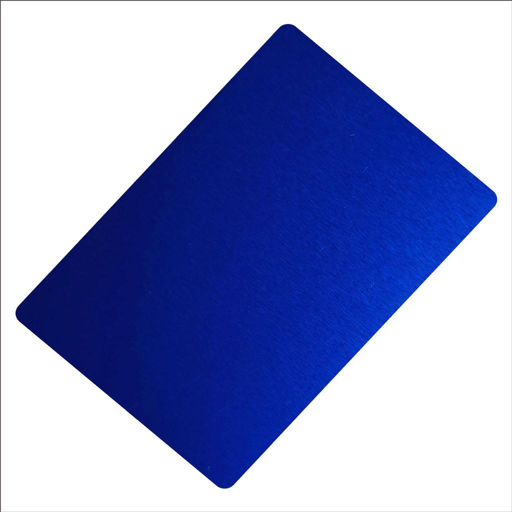 50-Piece Set of 0.45mm Thick Multi-Color Aluminum Business Card Sheets for Laser Engraving