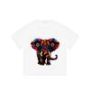 Colorful Elephant Pattern T Shirt Black Psychedelic Animal Print Unisex Casual Wear For Men Women Streetwear Fashion Top