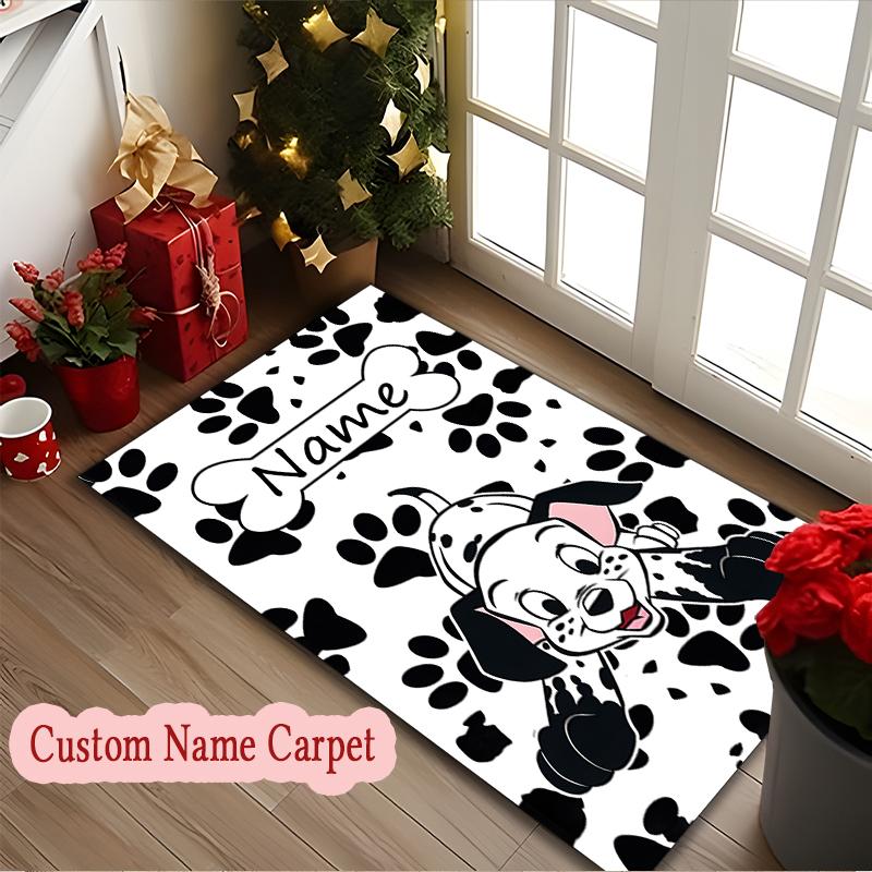 [1pc Dalmatian Carpet] Custom Name Area Rug for Home and Game Room Use, Soft Indoor Sofa Chair Mat