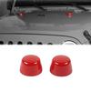Engine Hood Rubber Head Decor Cover 2* For Jeep Wrangler JK 2007-2018 Bright Red