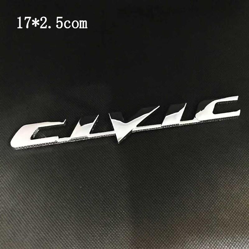 Honda Car Rear Trunk Metal Label Sticker For Honda Civic Accord City CR-V Jade Fit Odyssey Hybrid Car Accessories Clvlc Ivtec