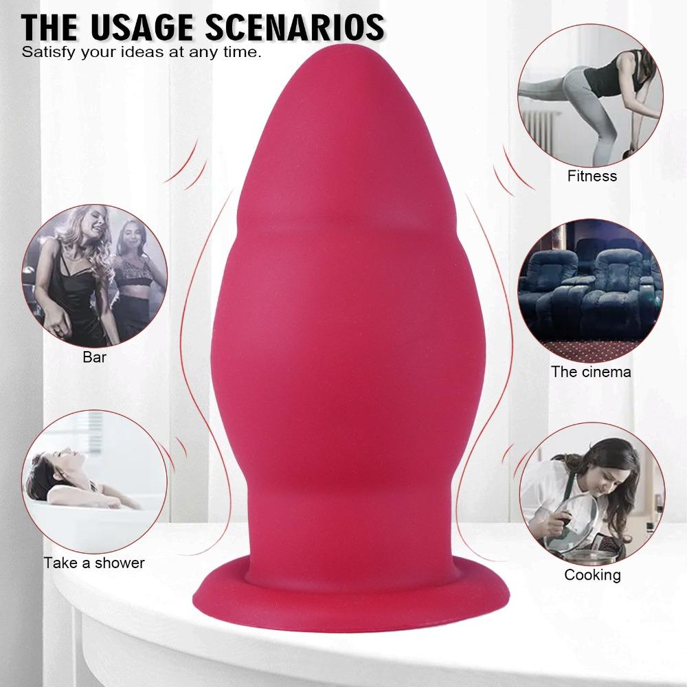 Large Size Anal Plug Unisex Wearable SM Adult Toy for Men & Women - Comfortable Silicone Anal Dilator for Intimate Pleasure