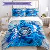 Manchester City Pattern Printed 3PCS Bedding Set Soft Skin-Friendly Washable Duvet Cover & Pillowcases Set All Season Bedroom
