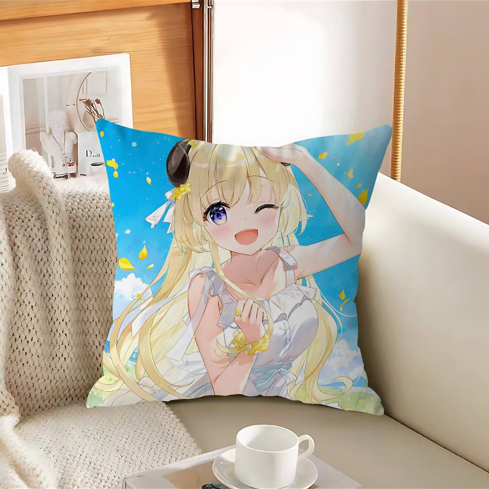 T-Tsunomaki ANIME WatameS Pillow Case Removable Washable Cushion Cover – All-Season Soft Linen