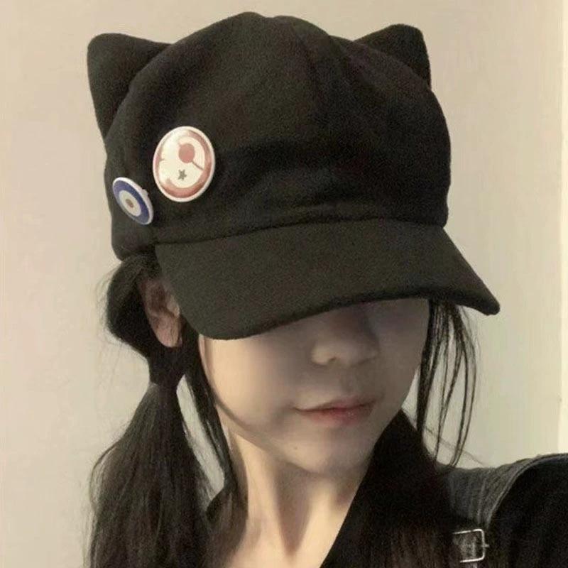 

New EVA cartoon anime two-dimensional Asuka cospaly cat ears baseball hat cap
