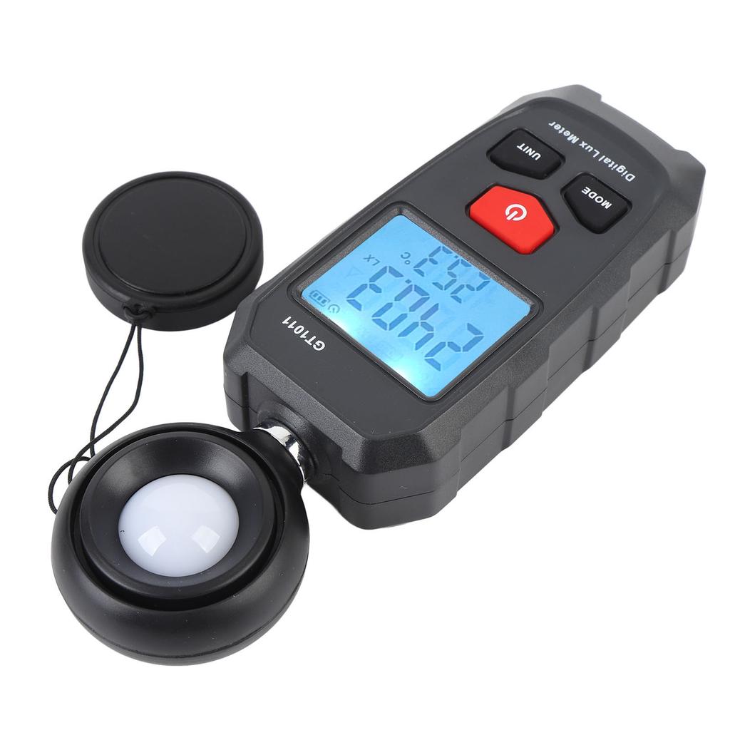 Digital Illuminometer LCD Display 200000Lx Auto Range LU FC Unit Data Storage Luxmeter Light Meter