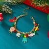 Christmas Bracelet for Women Fashion Elegant Christmas Tree Santa Snowflake Pendant Beaded Bracelets Holiday Party Jewelry Gift for Girls