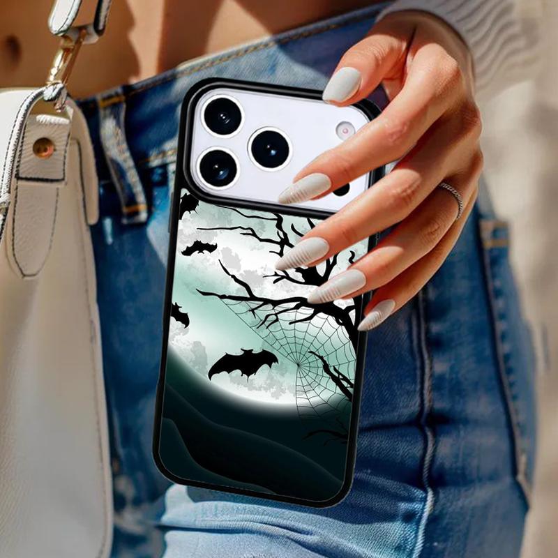 Twilight Bat Halloween Phone Case For iPhone 17 Air 14 15 13 12 Max Cover For Apple 16e 11 Pro Max Plus Coque
