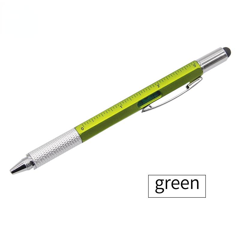 7 in1 Multifunction Ballpoint Pen with Modern Handheld Tool Measure Technical Ruler Screwdriver Touch Screen Stylus Spirit Level