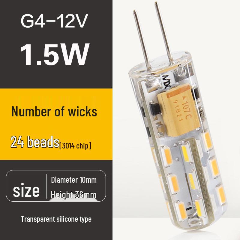 G4 12V LED High Brightness Small Bulb - Low Voltage Crystal Vanity Light