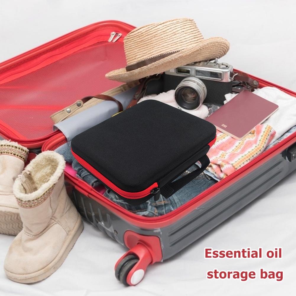 Essential Oil Case EVA Travel Storage Organizer Bag Essential Oil Carrying Organize Storage Case Shockproof for 30 Bottles 10 ML