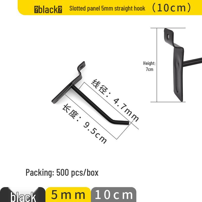 Clip-on Straight Hook for Slotted Pegboard - Aluminum Display Hook for Electronic Components and Sample Exhibits