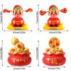 Mini God of Fortune Figurine Cartoon New Year Statue  Car Interior Decoration
