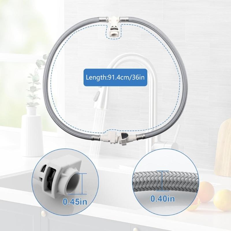 Bathroom Sink Faucet Replacement Hose with Connections 114299 Supply Hose kits for Bathroom Sink Upgrades Enduring