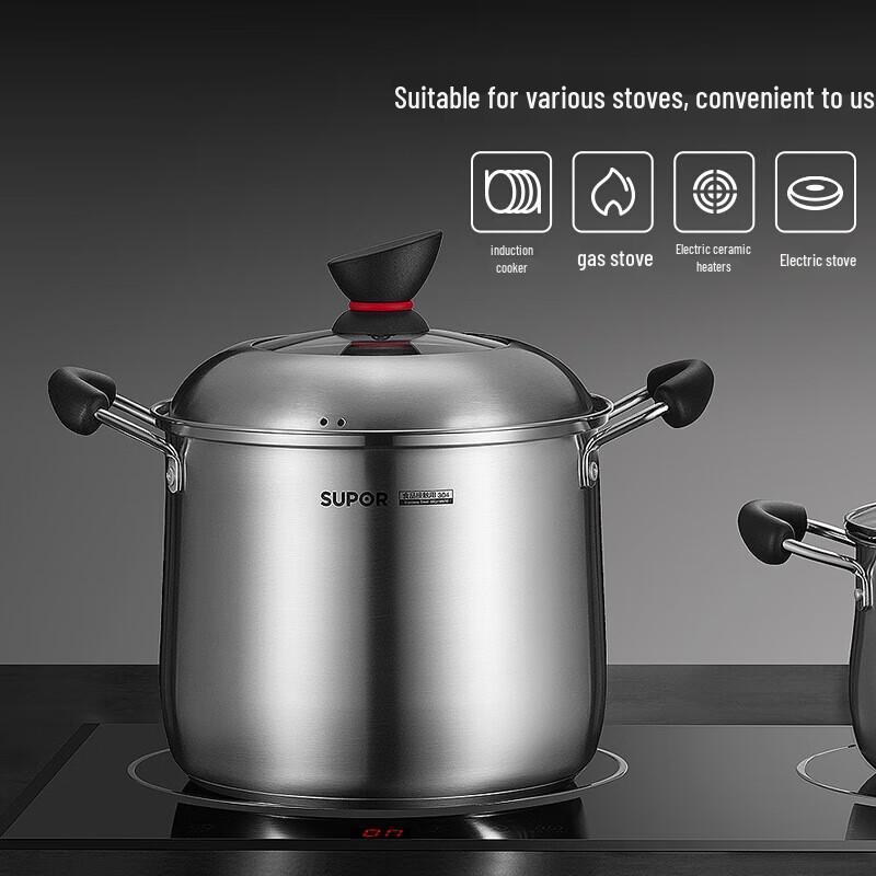 

SUPOR 24cm 304 Stainless Steel Soup and Stew Pot