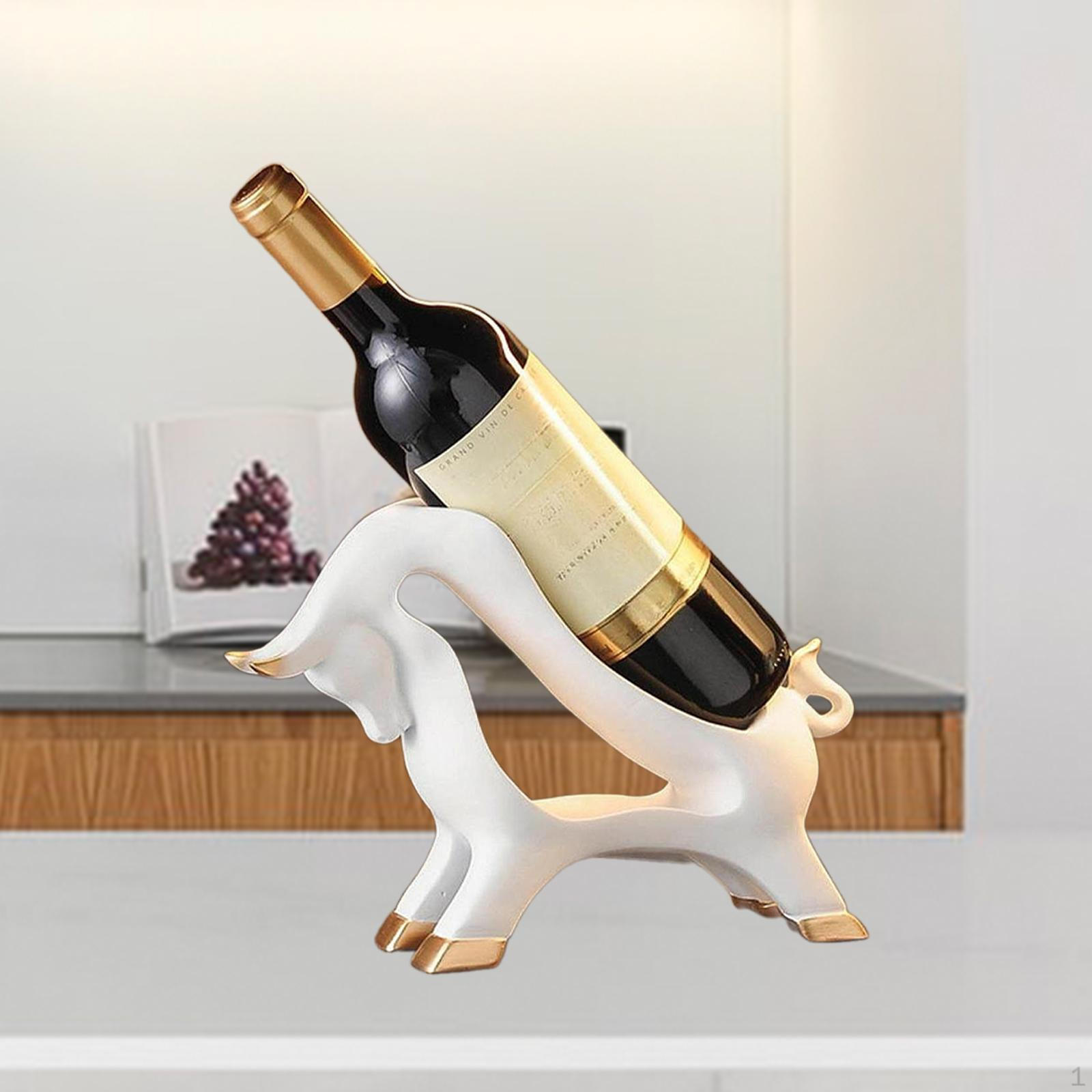 

Bottle Holder Cow Sculpture for Office Dining Table Display белый