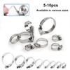 5-10pcs Stainless Steel Hose Clamp Adjustable 8-152mm Worm Gear Hose Clamp, Metal Pipe Clamp for Pipe