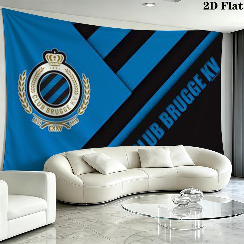 Club Brugge Wall Tapestry Aesthetic Wall Hanging Printed Fabric Blanket Decorative Tapestries for Bedroom Living Room Home Decor