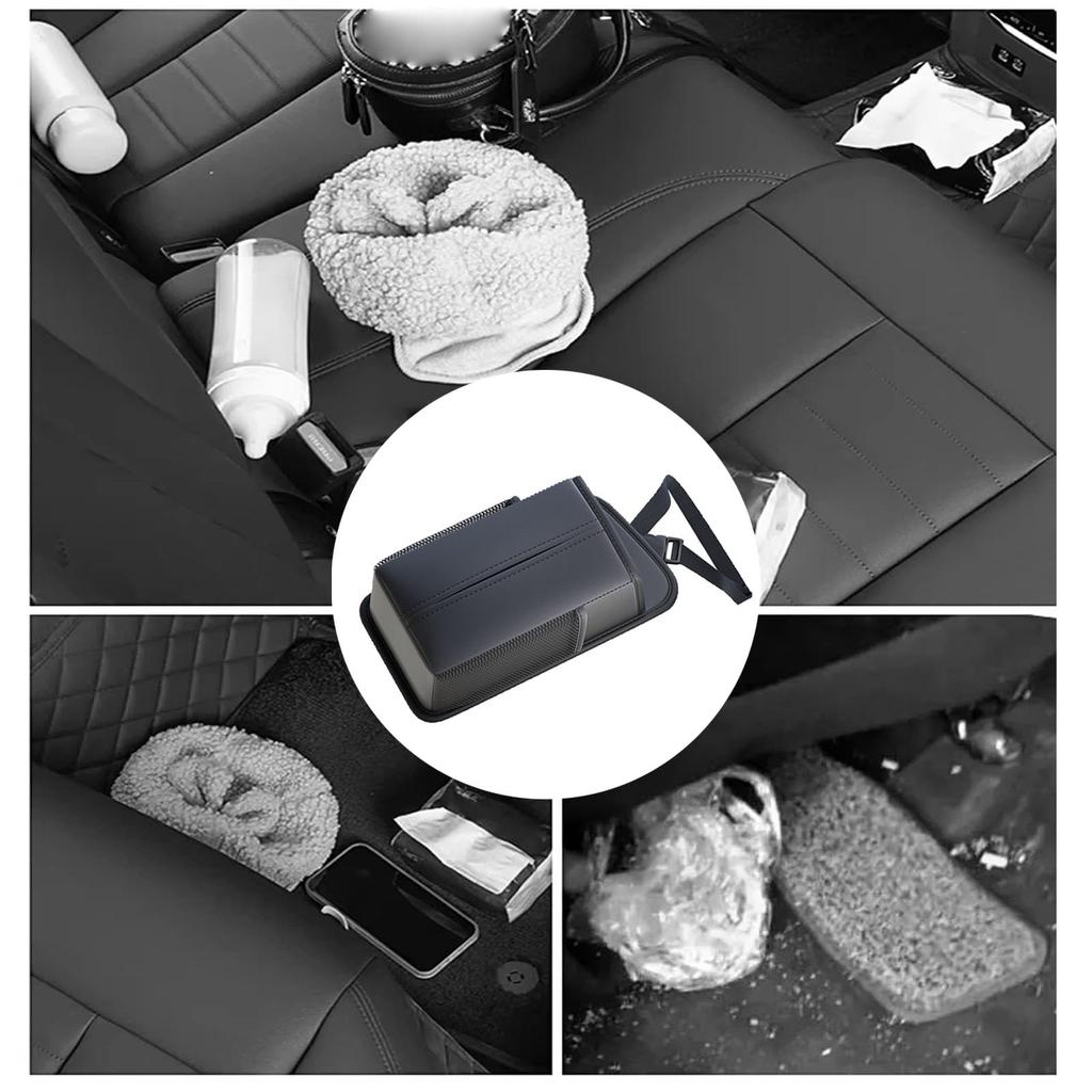 LOYELEY Car Tissue PU Large Capacity Tissue Fits Whole Tissue Includes Small Item Sunglasses Storage Multifunctional Car Easy Universal Type Case,