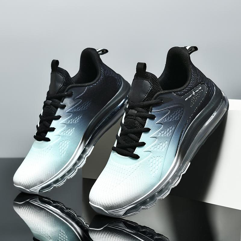 

Мужские кроссовки для бега с воздушной подушкой, кроссовки для джоггинга, спортивные кроссовки для мужчин, удобные кроссовки для тренировок в зале, мужская обувь 46 чёрный/белый
