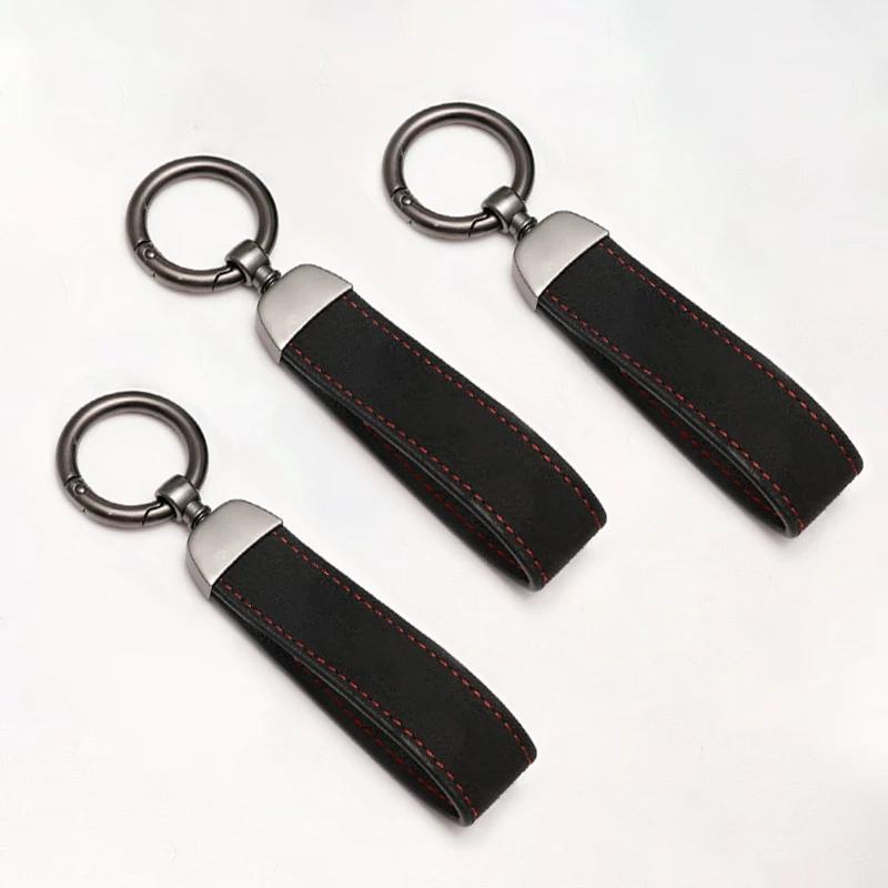 Cxbkdv1 Luxury Women Men Key Chain Suede Car Keychain Keyrings With Logo Keychain For Mitsubishi Asx Lancer Outlander Pajero Ralliart
