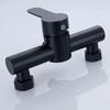 Black Stainless Steel Bathroom Shower Bathtub Faucet Wall Mounted Hot and Cold Water Mixing Valve Nozzle Bathroom Faucet