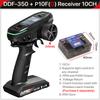 DUMBORC DDF-350 10CH Remote Controller 2.4G 10Channel Transmitter P6F P6DC Gyro Receiver for Drift Car Tank Boat Robot Toy Wltoy