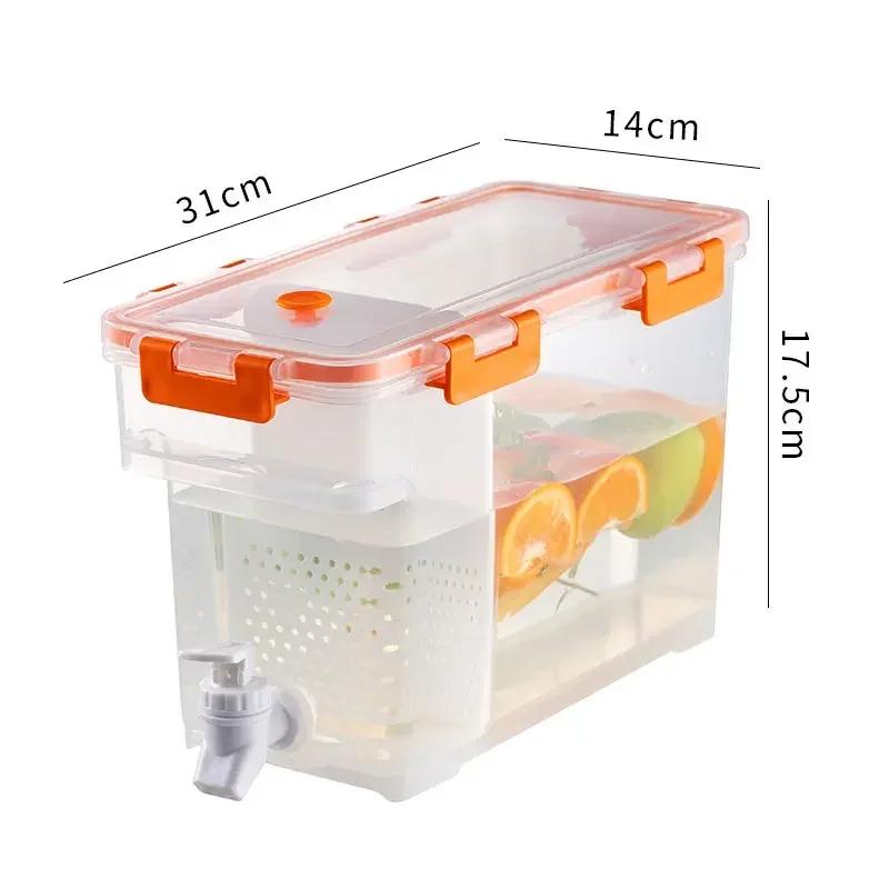 Jug with Tap Cold Water Container Bottle Tap Dispenser Kettle Lemonade Withtap Dispenser for Beverage Cold Water Jug Cold Kettle