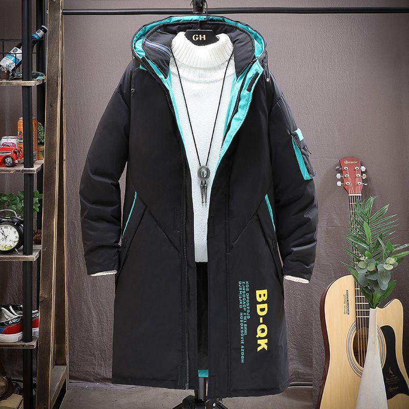 Padded-on Men's Medium and Long Thickened Down Cotton-padded Clothes, Winter Cotton-padded Jackets, Men's Jackets.