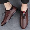 Stylish Casual Leather Shoes Men Luxury Brand for Men Driving Shoes Male Comfortable Sneakers Classic Lace-Up Mens Slip on Shoes