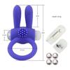 Male Silicone Rabbit Penis Ring Vibrator Cock Rings Delay Enlargement Clitoral Stimulator Vagina Adult Sex Toys For Men