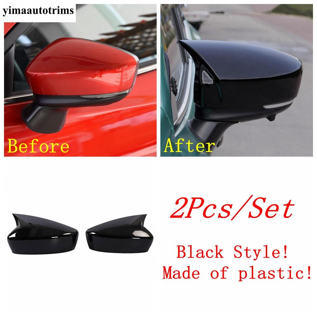 Car Rearview Mirror Side Wing Rear View Case Decor Cover Trim For Mazda 3 2017 2018 Ox Horn Blade Style Accessories Exterior Kit