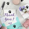 Clear Paw Prints - Strong Self-Adhesive Pet Stickers, No-Mess Removal, for Dog & Cat Decor, Birthday Parties, Gift Tags sticker
