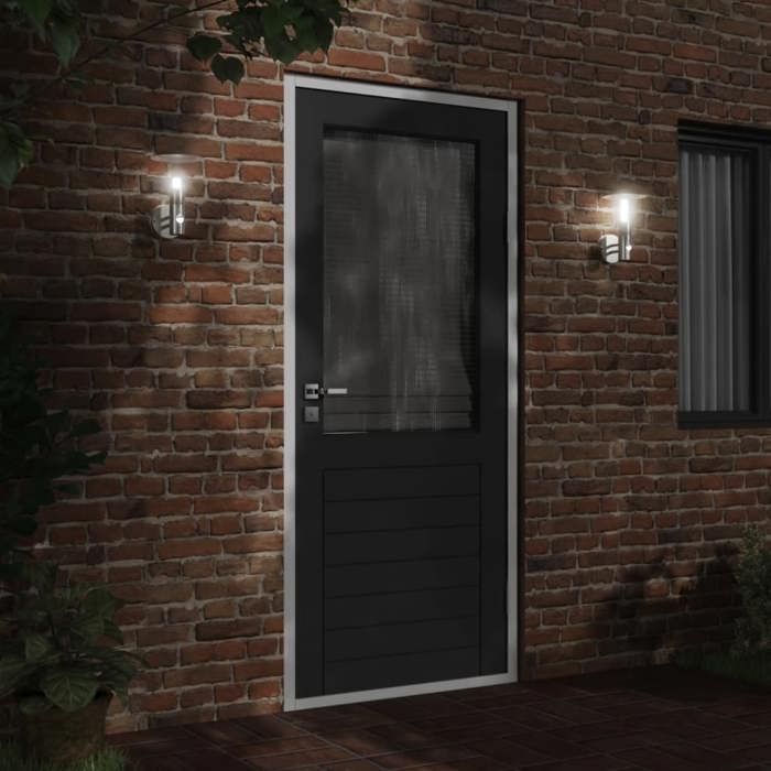 VidaXL Appliques murales d'extérieur et capteurs 2pcs acier inoxydable, éclairage mural d'extérieur, lampe murale de jardin, 4006239