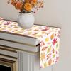 OWENIE Fall Table Runner for Kitchen Dining Table, Thanksgiving Autumn Printed Harvest Pumpk Maple Leaves Textured Fabric Halloween Holiday Home