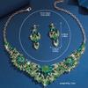 Ladies' Fashion Design Crown Necklace Earrings Jewelry Set Suitable for Wedding, Party, Festival Gifts