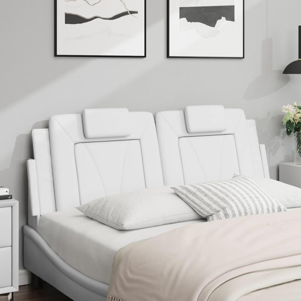 Vidaxl Headboard Cushion, White, 140 Cm, Faux Leather