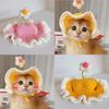 Haustier Katze Springfield Blumenhut, Wolle Hund Katze Kopfbedeckung Fertige Kopfbedeckung Dekoration Handgestrickt Niedliche Drag Cat Zubehör