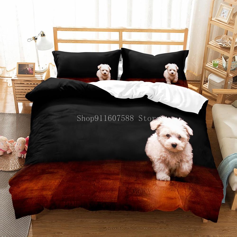 Lovely Dogs Animal 3D Bedding Sets Cute Husky Duvet Quilt Cover Set Kids Comforter Bed Linen Pillowcase Pets Dog