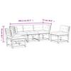 5 Piece White Garden Sofa Set with Cushions Solid Pine Wood