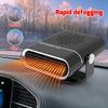 12V 150W Portable Electric Car Heater Rotation Heating Cooling Fan Warmer Wind Defrosting Black ABS 2in1 Snow Demister Defroster