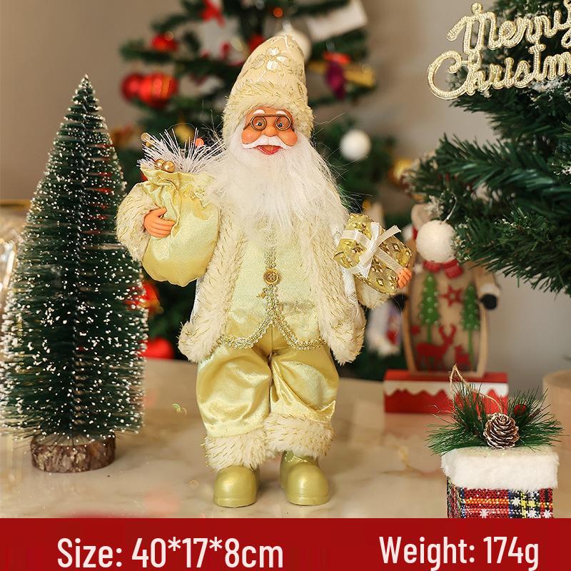 Santa Claus 12-inch Standing Silicone Figurine for Window Display or Christmas Decoration