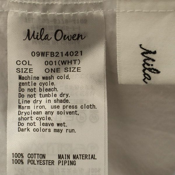 Mila Owen One Point Embroidery Long Sleeve Transformation Pattern Campaign Long Shirt Women Used