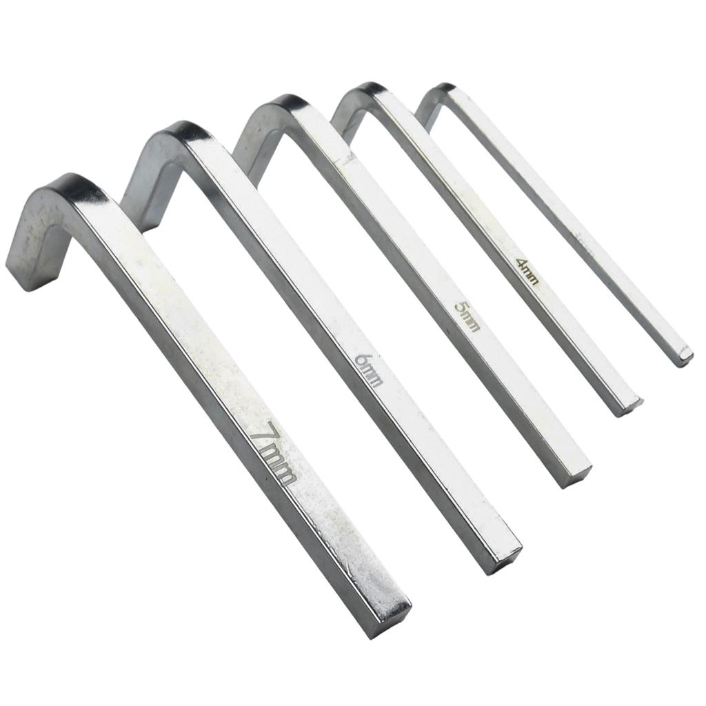 5Pcs/Set Hand Tools L Shape Square Head Wrench Square Key 4 Point Wrench Screwdriver Set 3-7mm Tools For Mechanic