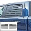 2x US Flag Rear Window Side Trim Stickers Decal for Dodge Ram 1500 2018+ Carbon