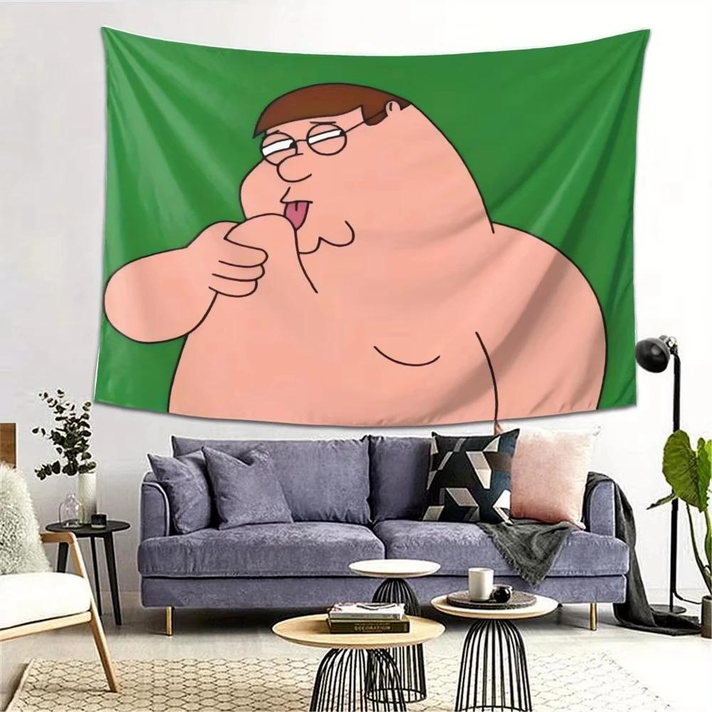 1pc Peter Griffin Meme Tapestry 2D Single Print Funny Stylish Durable Tapestry Home Living Room Bedroom Dorm Humorous Vibe Decor