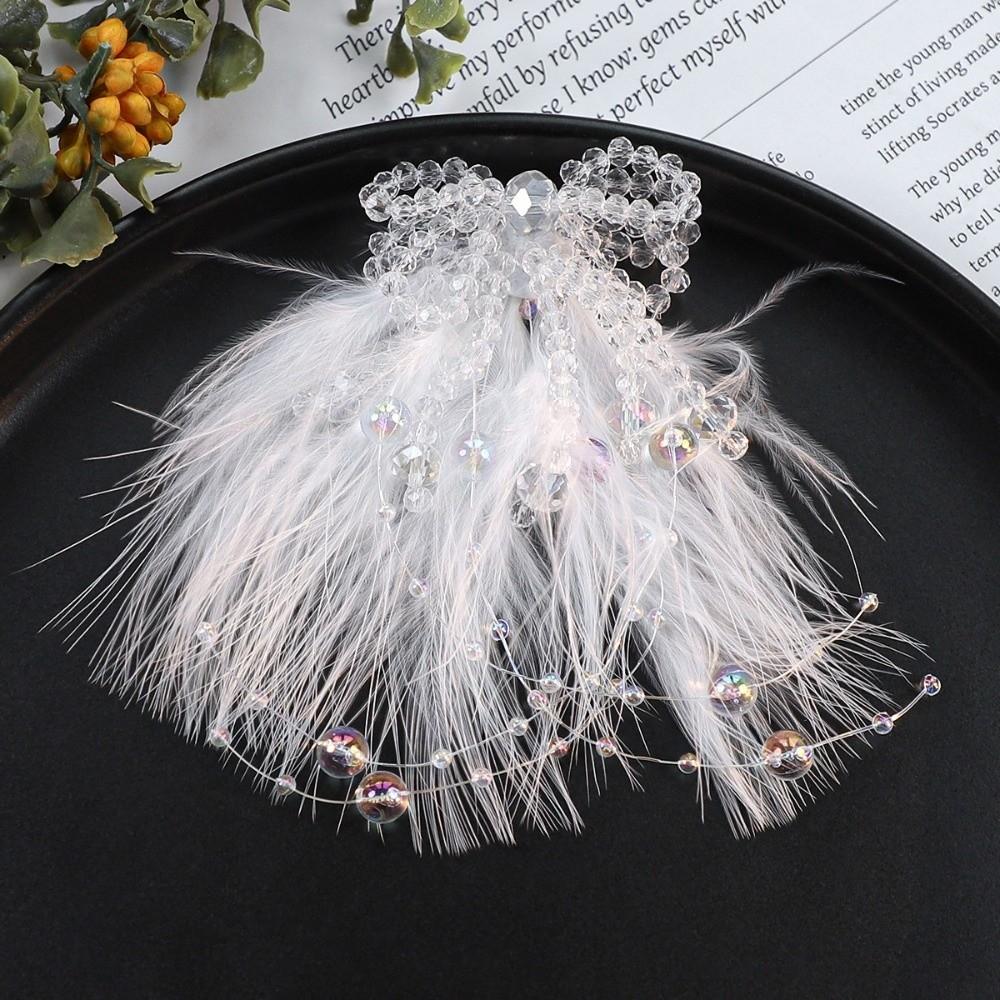 

Винтажные Хрустальные Бусины 3D Перо Цветок Нашивка Бант Многослойная Нашивка со Стразами Ручная Работа Аппликация Декоративные Поделки для DIY белый